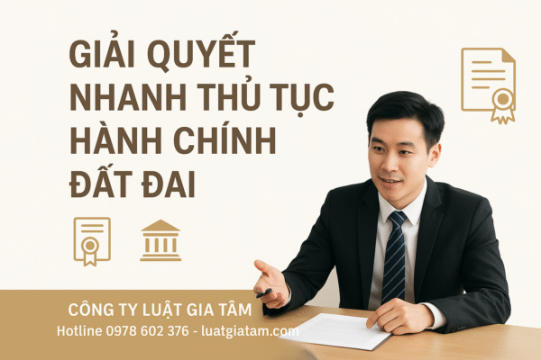 Giải quyết nhanh thủ tục hành chính đất đai - Luật Gia Tâm - 0978602376