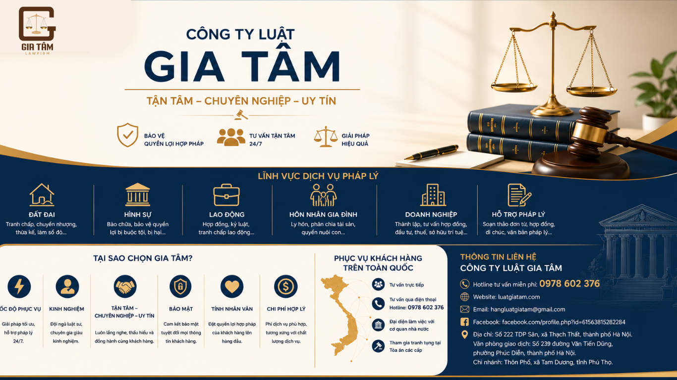 Dịch vụ pháp lý Công ty Luật Gia Tâm